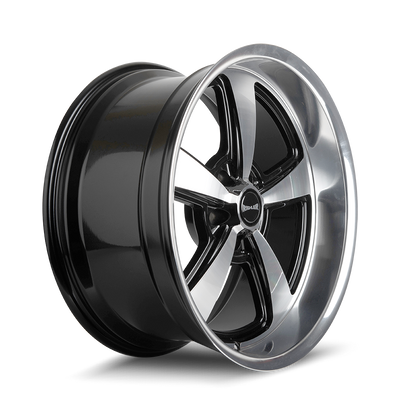 20x10 in Gloss Black w/Diamond Cut Face & Lip Wheel <br> 5x120.65 Bolt Pattern / 0 mm Offset / 83.82 mm Hub