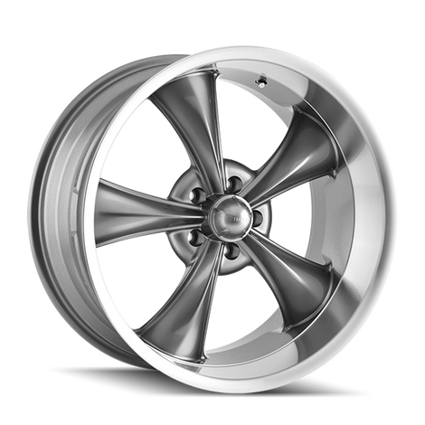 Style 695 22x10.5 in Gloss Grey Machined Wheel <br> 5x127 Bolt Pattern / 0 mm Offset / 83.82 mm Hub