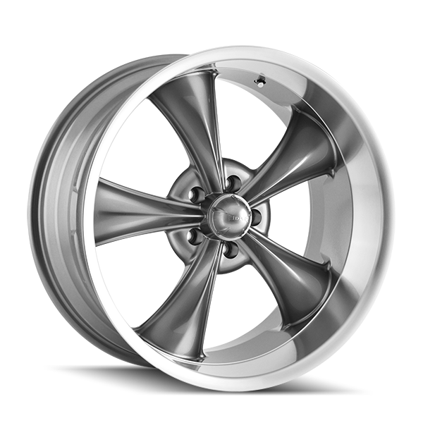 Style 695 22x10.5 in Gloss Grey Machined Wheel <br> 5x127 Bolt Pattern / 0 mm Offset / 83.82 mm Hub