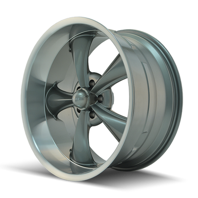 Style 695 22x10.5 in Gloss Grey Machined Wheel <br> 5x127 Bolt Pattern / 0 mm Offset / 83.82 mm Hub