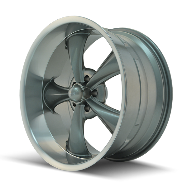 Style 695 22x10.5 in Gloss Grey Machined Wheel <br> 5x127 Bolt Pattern / 0 mm Offset / 83.82 mm Hub
