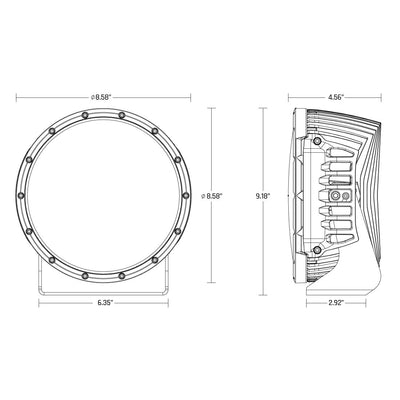 9in.360-Series LED Off-Road Spot Beam Light <br> Universal
