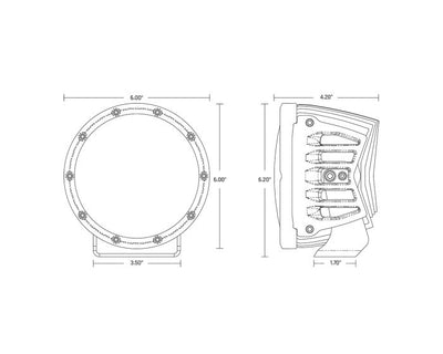 6 Inch 360-Series A-Pillar Lighting Kit <br> 22-23 Toyota Tundra