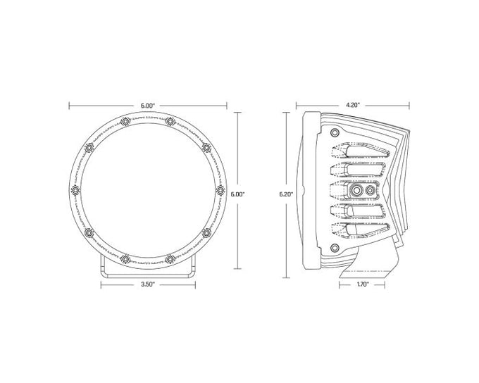 6 Inch 360-Series A-Pillar Lighting Kit <br> 22-23 Toyota Tundra