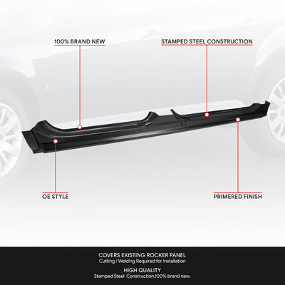 Stamped Steel Weld On Rocker Panels w/Cab Corner<br>01-07 Chevy Silverado GMC Sierra 1500-3500, Classic