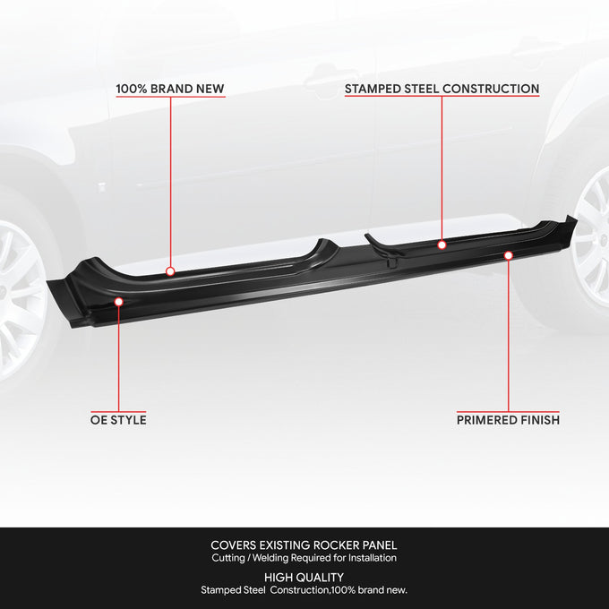 Stamped Steel Weld On Rocker Panels w/Cab Corner<br>01-07 Chevy Silverado GMC Sierra 1500-3500, Classic
