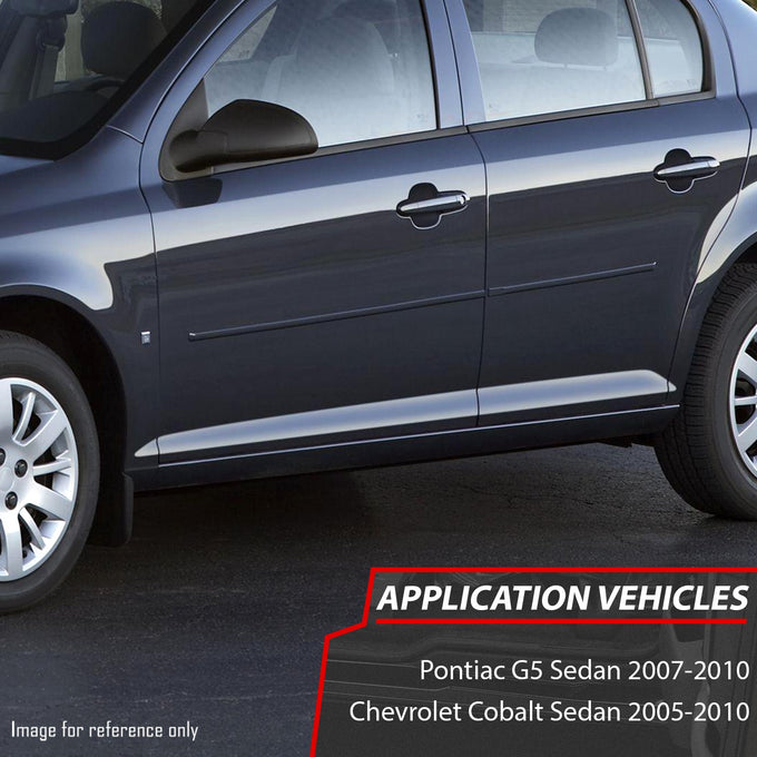 Stamped Steel Slip On Rocker Panels<br>05-10 Chevy Cobalt Sedan, 07-10 Pontiac G5 Sedan