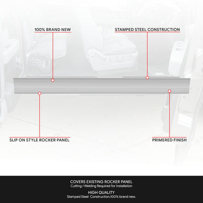 Stamped Steel Slip On Rocker Panels<br>10-17 Chevy Equinox, GMC Terrain