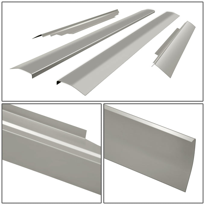 Stamped Steel Slip On Rocker Panels<br>96-18 Chevy Express, GMC Savana