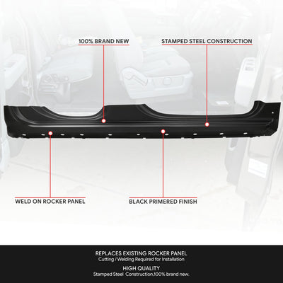 Stamped Steel Weld On Rocker Panels<br>14-18 Chevy Silverado, GMC Sierra 1500