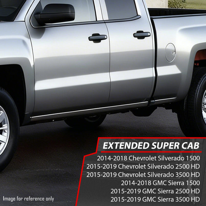 Stamped Steel Slip On Rocker Panels<br>14-19 Chevy Silverado, GMC Sierra 1500 2500 3500