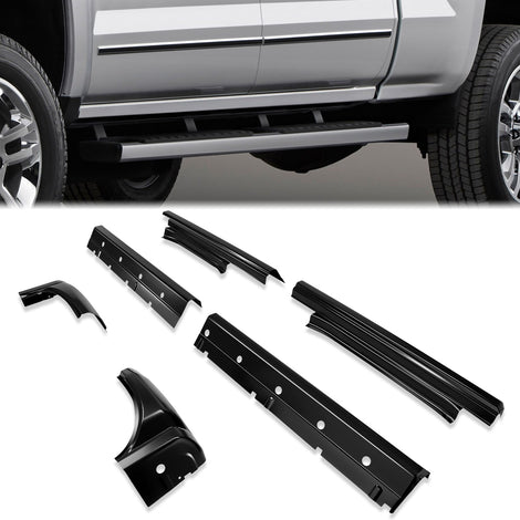 Stamped Steel Slip On Rocker Panels w/Cab Corners<br>14-19 Chevy Silverado, GMC Sierra 1500 2500 3500