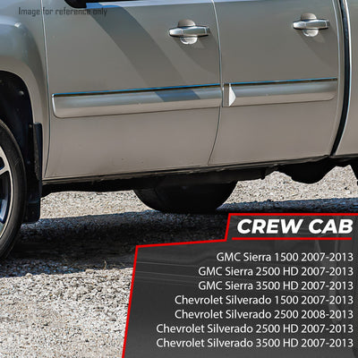 Stamped Steel Slip On Rocker Panels<br>07-13 Chevrolet Silverado, GMC Sierra 1500
