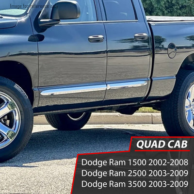 Stamped Steel Slip On Rocker Panels w/Cab Corners<br>02-08 Dodge Ram 1500, 03-09 Ram 2500 3500