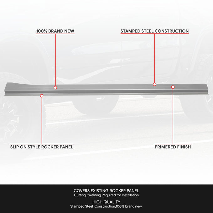 Stamped Steel Slip on Rocker Panels<br>09-10 Dodge Ram 1500-3500, 11-18 Ram 1500-3500