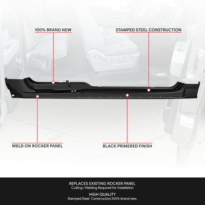 Left & Right Rocker Panels <br>09-14 Ford F150 Truck Pickup Extended/Super Cab