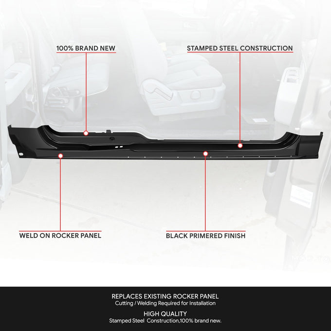 Left & Right Rocker Panels <br>09-14 Ford F150 Truck Pickup Extended/Super Cab