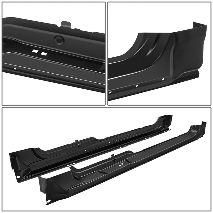 Left & Right Rocker Panels <br>09-14 Ford F150 Truck Pickup Extended/Super Cab