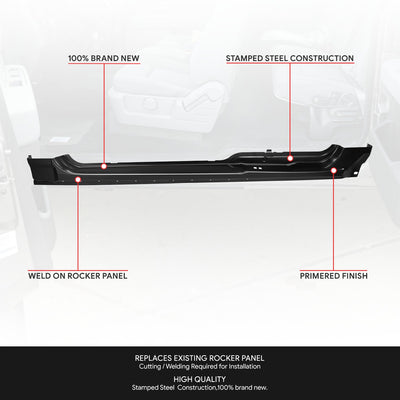 Stamped Steel Weld On Rocker Panels<br>09-14 Ford F-150 Extended