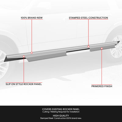 Stamped Steel Slip On Rocker Panels<br>07-17 Ford Expedition