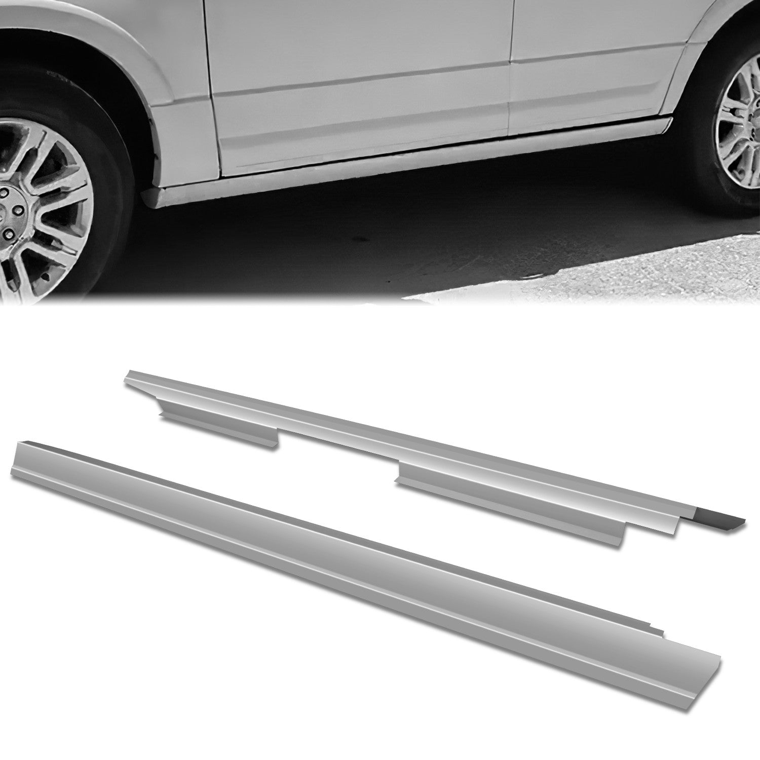 Stamped Steel Slip On Rocker Panels<br>07-17 Ford Expedition