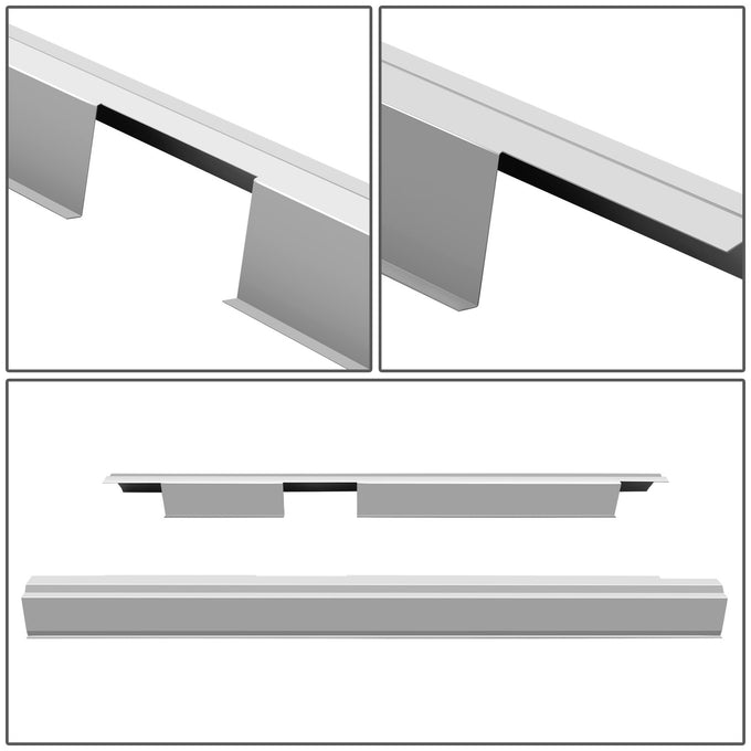 Stamped Steel Slip On Rocker Panels<br>09-14 Ford F-150 Crew Cab