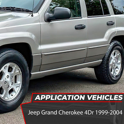 Stamped Steel Slip On Rocker Panels<br>99-04 Jeep Grand Cherokee 4Dr
