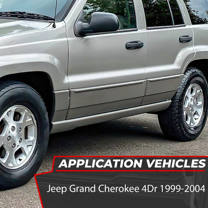 Stamped Steel Slip On Rocker Panels<br>99-04 Jeep Grand Cherokee 4Dr