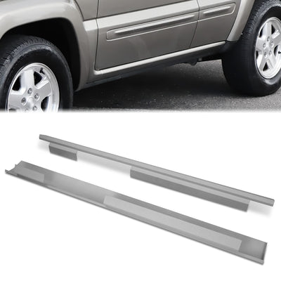 Stamped Steel Slip On Rocker Panels<br>02-07 Jeep Liberty 4-Door