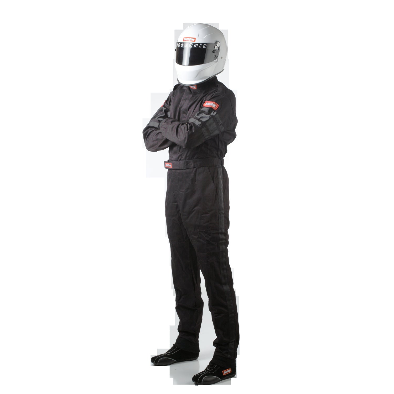 One Piece Single Layer Fire Suit Black - Medium Tall<br>Universal