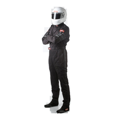 One Piece Single Layer Fire Suit Black - Medium Tall<br>Universal