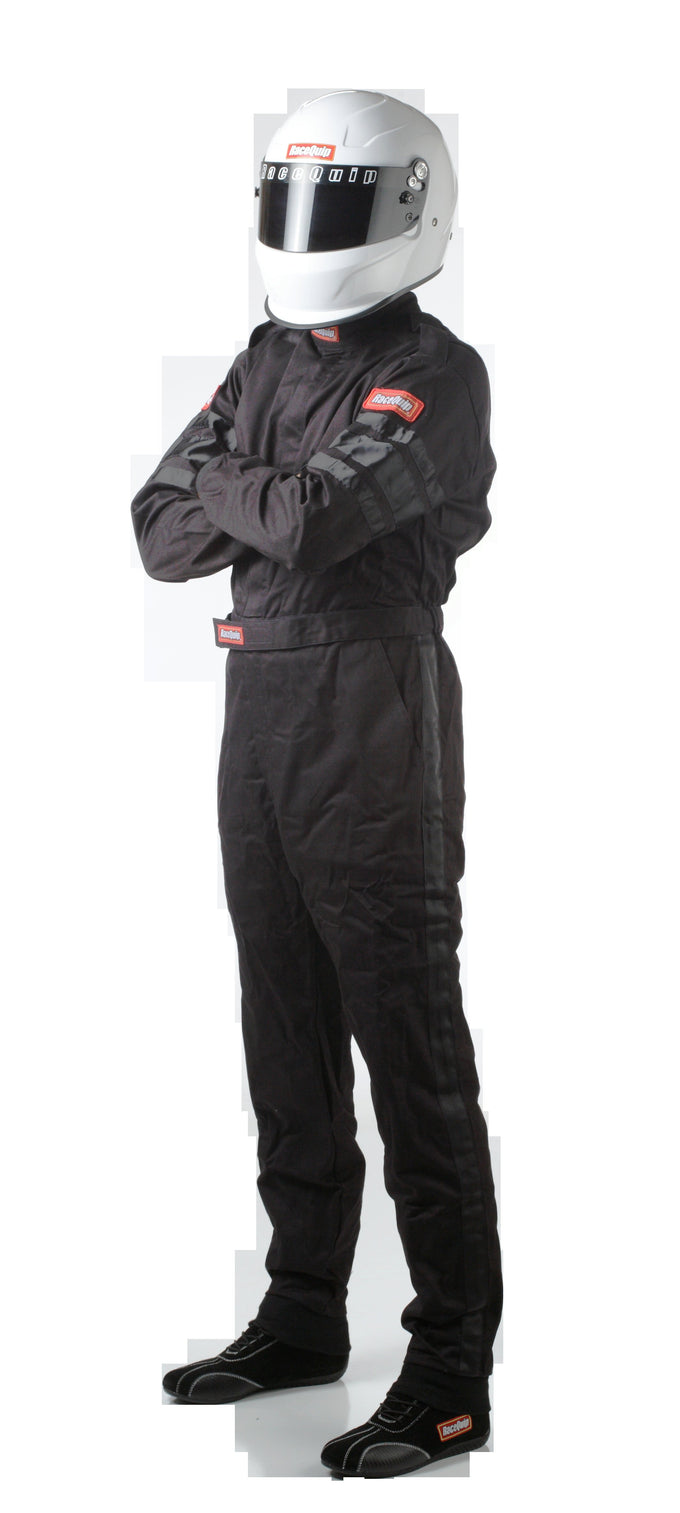 One Piece Single Layer Fire Suit Black - Medium Tall<br>Universal