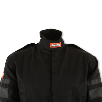 One Piece Single Layer Fire Suit Black - Large<br>Universal