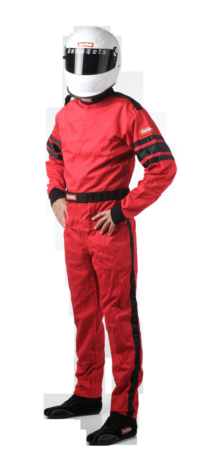 One Piece Single Layer Fire Suit Red - Large<br>Universal