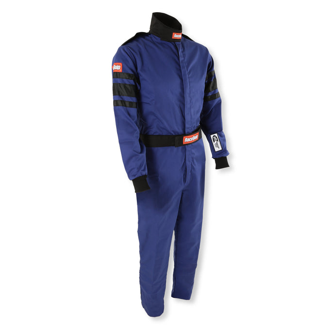 One Piece Single Layer Fire Suit Blue - Small<br>Universal