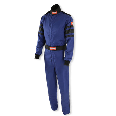 One Piece Single Layer Fire Suit Blue - Large<br>Universal