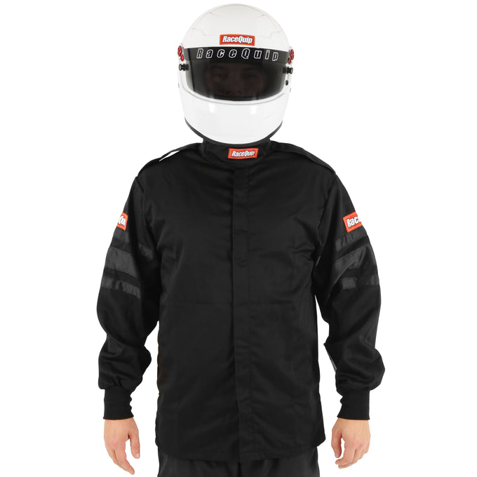Single Layer Fire Suit Jacket Black - Large<br>Universal