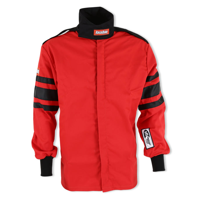 Single Layer Fire Suit Jacket Red - Medium<br>Universal