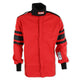 Single Layer Fire Suit Jacket Red - XL<br>Universal