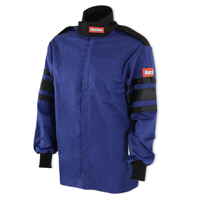 Single Layer Fire Suit Jacket Blue - Medium<br>Universal