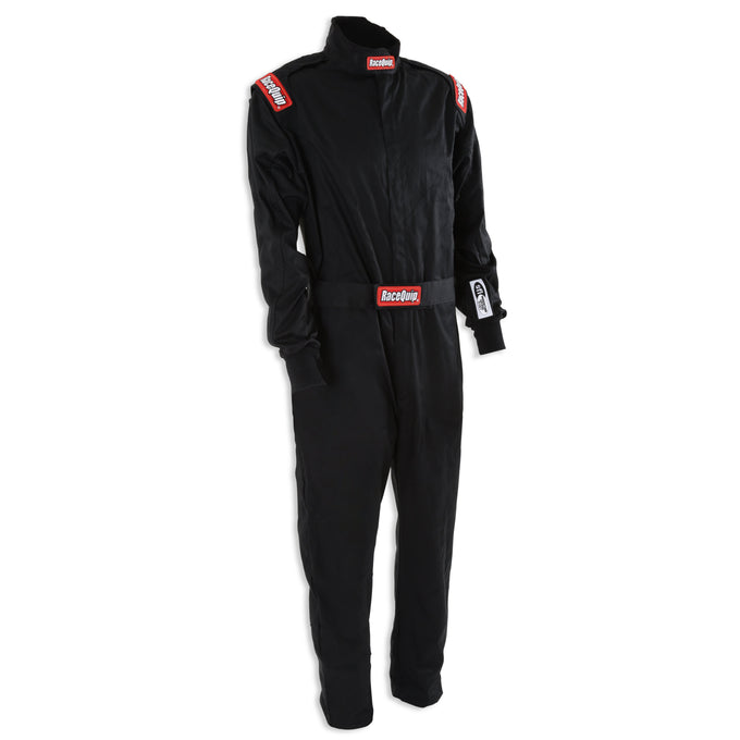 One Piece Single Layer Fire Suit Black - Medium Tall<br>Universal