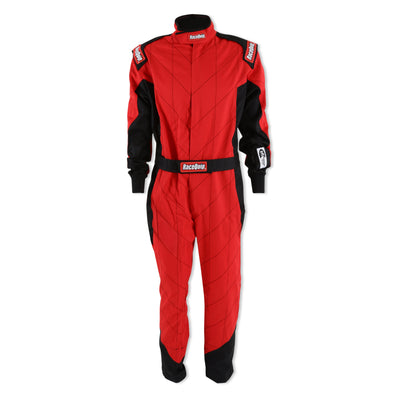 One Piece Single Layer Fire Suit Red - Medium Tall<br>Universal