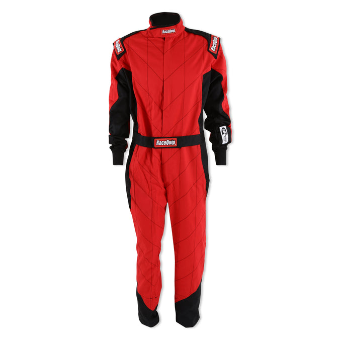 One Piece Single Layer Fire Suit Red - Medium Tall<br>Universal