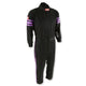 One Piece Single Layer Fire Suit w/Purple Stripes - L<br>Universal