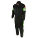 One Piece Single Layer Fire Suit w/Green Stripes - M<br>Universal