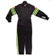 One Piece Single Layer Fire Suit w/Green Stripes Kids L<br>Universal