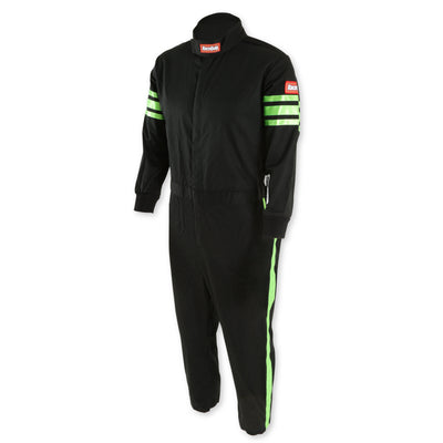 One Piece Single Layer Fire Suit w/Green Stripes - 2XL<br>Universal