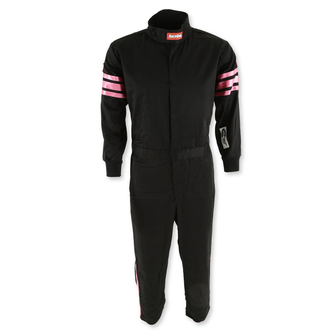 One Piece Single Layer Fire Suit w/Pink Stripes - XXS<br>Universal