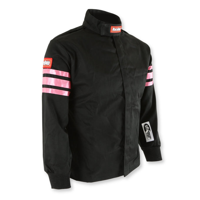 Single Layer Fire Suit Jacket w/Pink Stripes Medium<br>Universal
