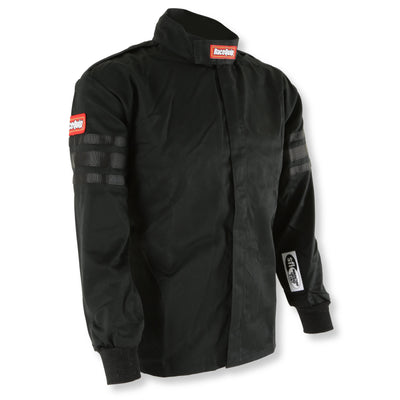 Single Layer Fire Suit Jacket w/Black Stripes Medium<br>Universal